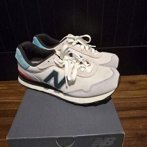 New Balance WL574 SOP Women’s Sneakers — Gray / Teal / Coral — Size 6.5 B